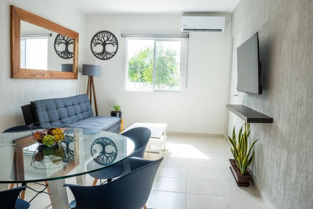 Depto 2 Rec. Con Vista A La Piscina En C. Privada Apartment Playa del Carmen Luaran gambar