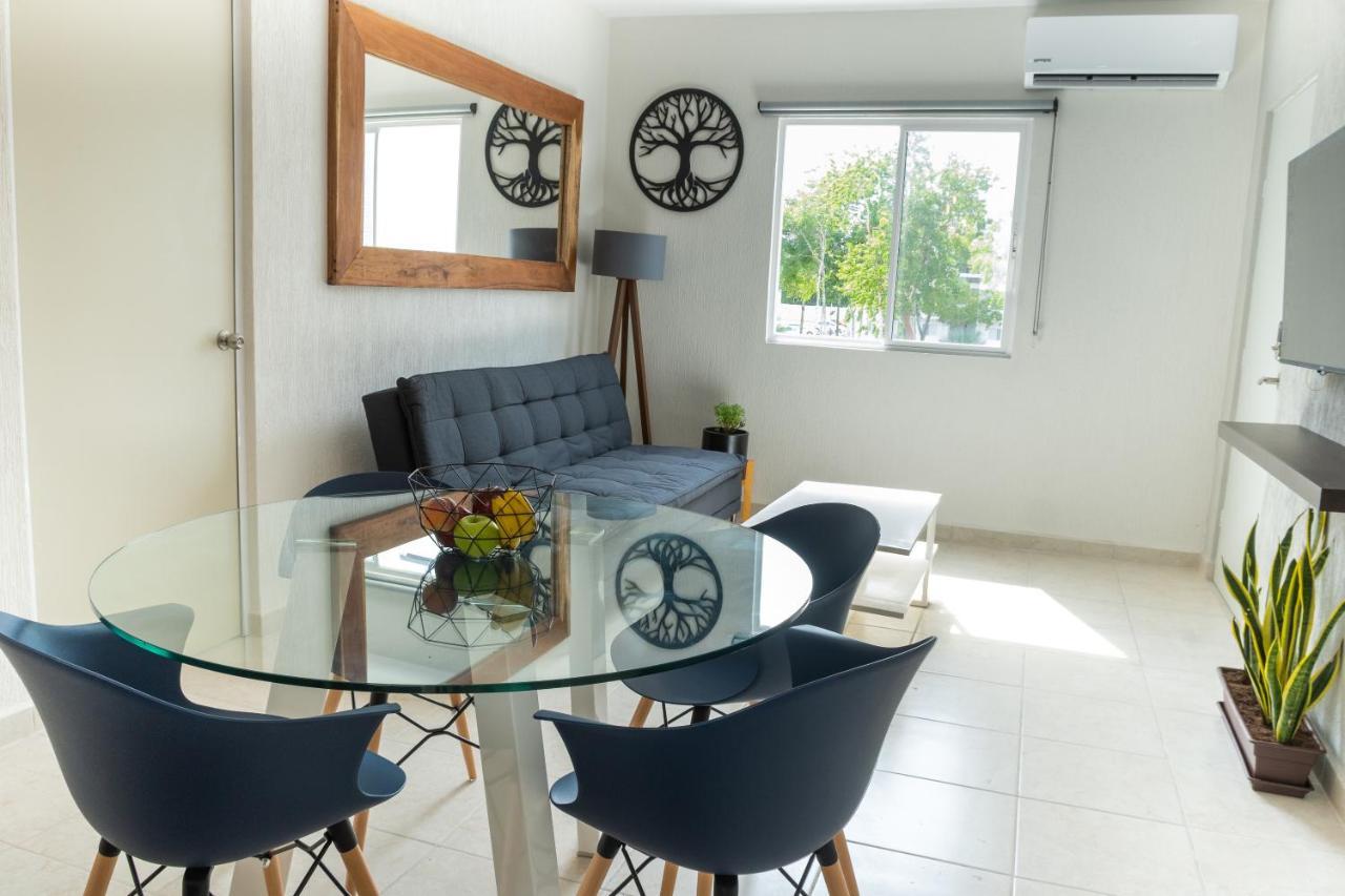 Depto 2 Rec. Con Vista A La Piscina En C. Privada Apartment Playa del Carmen Luaran gambar